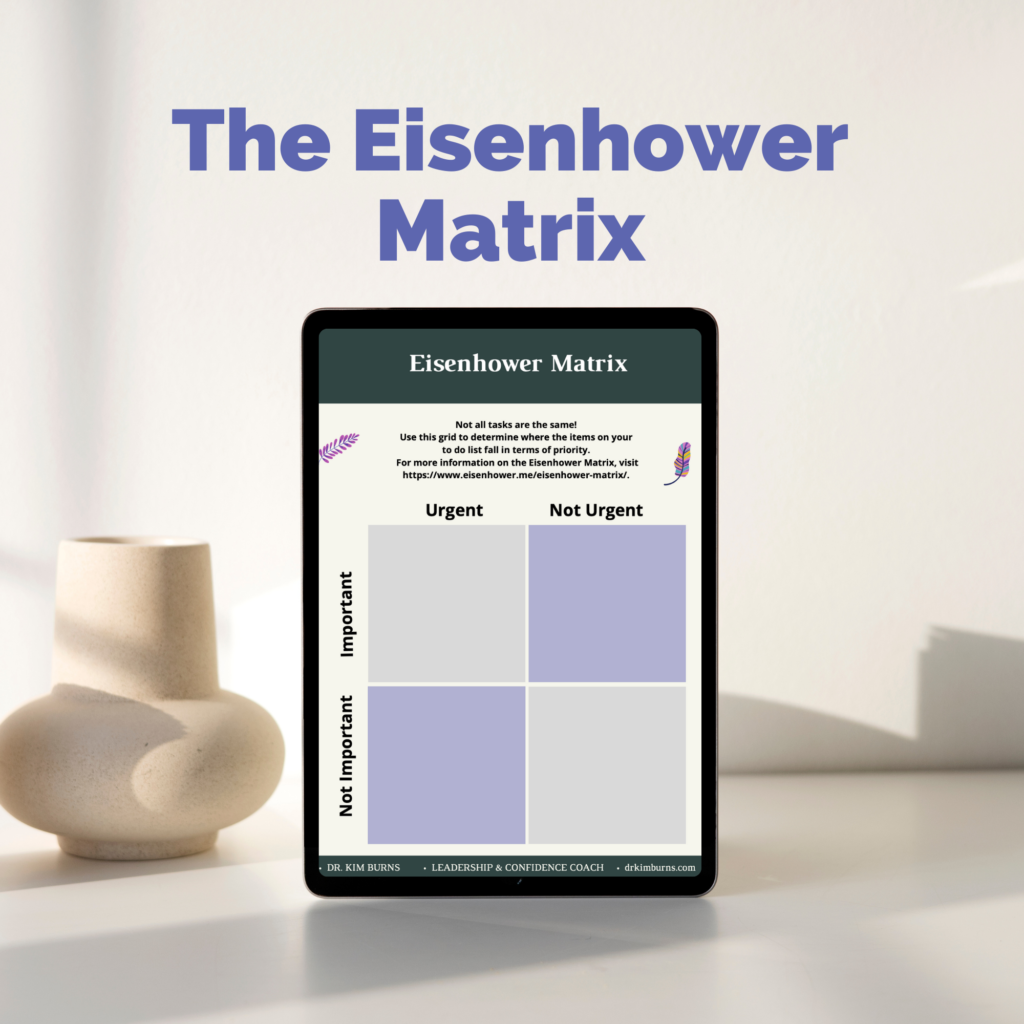 Eisenhower Matrix Higher Ed Coaching Worksheet